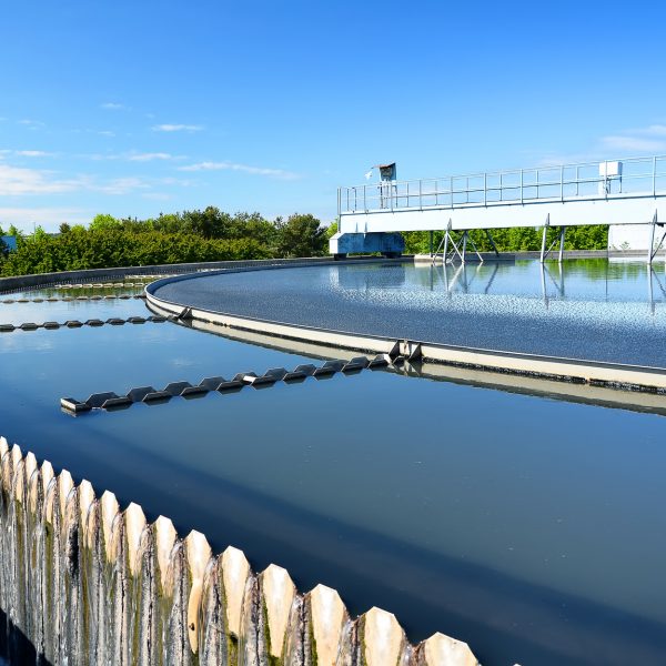 Modern urban wastewater treatment plant.